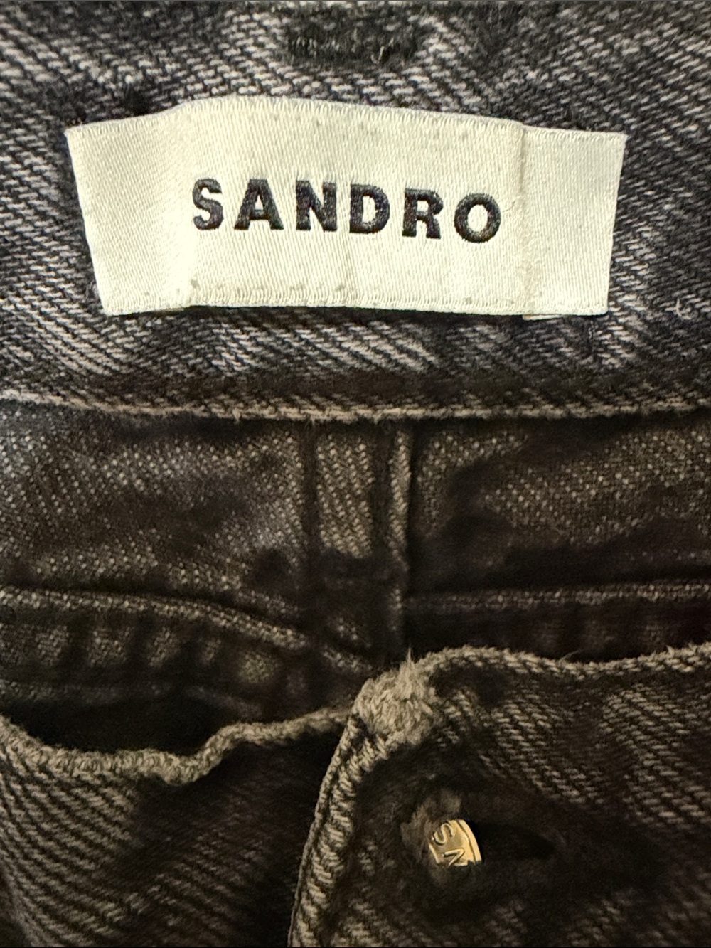 Sandro Black Washed Boyfriend Jeans - Picture 2 of 3
